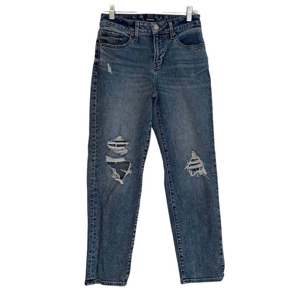 Express Blue Boyfriend Jeans